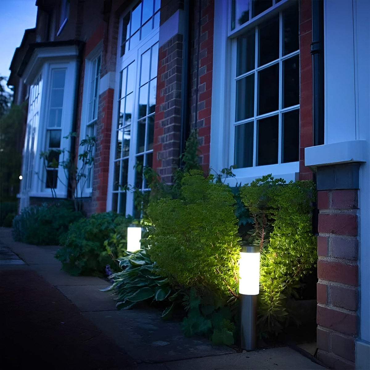 SolarShimmer - Stainless Steel Solar Post Lights Outdoor Lamp