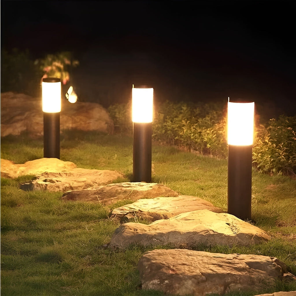 SolarShimmer - Stainless Steel Solar Post Lights Outdoor Lamp