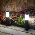 SolarShimmer - Stainless Steel Solar Post Lights Outdoor Lamp