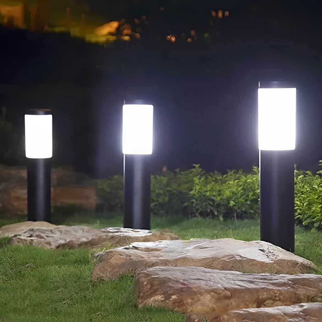 SolarShimmer - Stainless Steel Solar Post Lights Outdoor Lamp