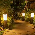 SolarShimmer - Stainless Steel Solar Post Lights Outdoor Lamp