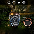 LioraSpira projection lamp Solar garden lamp with spiral projection | Artistic design | Weatherproof | 28x19x13 cm
