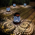 LioraSpira projection lamp Solar garden lamp with spiral projection | Artistic design | Weatherproof | 28x19x13 cm