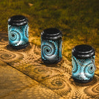 LioraSpira projection lamp Solar garden lamp with spiral projection | Artistic design | Weatherproof | 28x19x13 cm