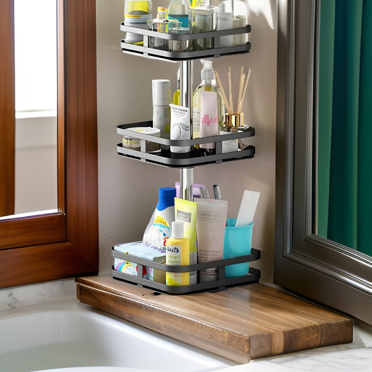 Spice Rack - 360° Rotatable Multi-Functional Shelf for the Kitchen - Organize with Ease!