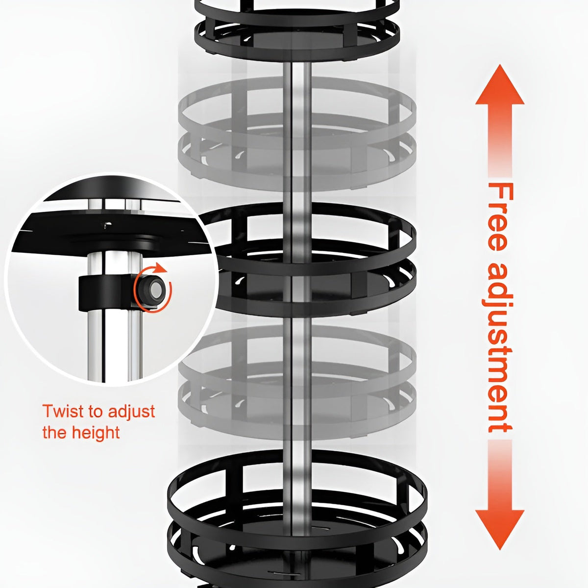 Spice Rack - 360° Rotatable Multi-Functional Shelf for the Kitchen - Organize with Ease!