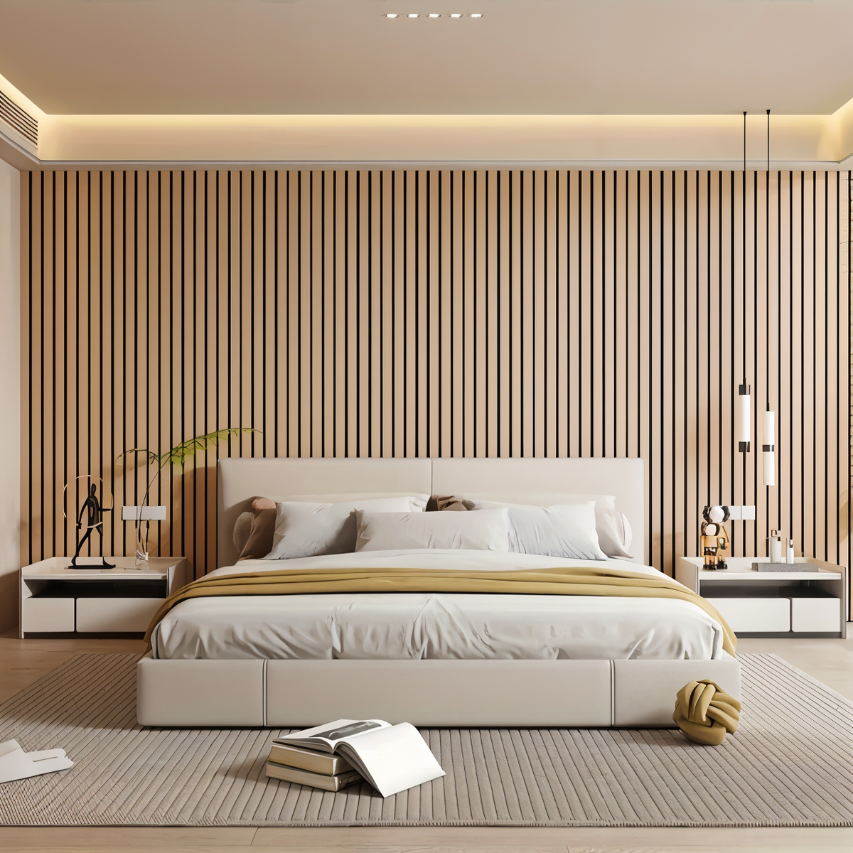 Self-adhesive 3D PVC Wall Panel with Wood Look