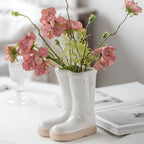 Stylish Ceramic Vase in Boot Shape