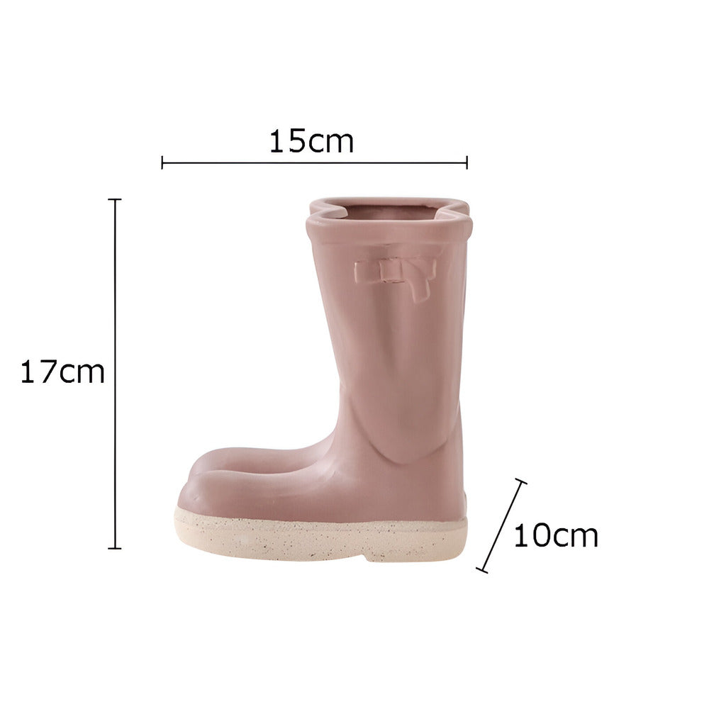 Stylish Ceramic Vase in Boot Shape