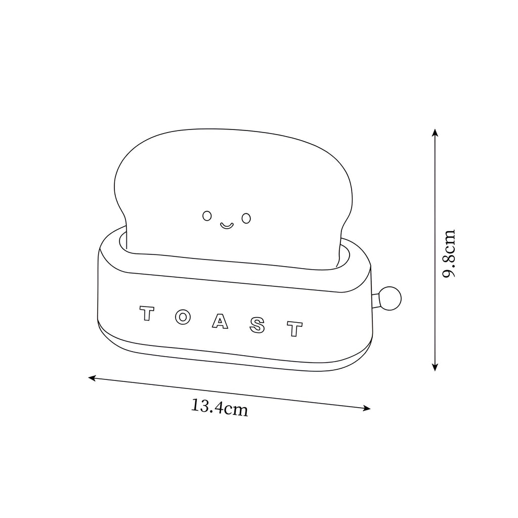 TinyToast Table Lamp – Portable Toaster-Shaped Night Light with Dimmable LED & USB Port