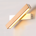 TwistLED Wall Lamp - 360° rotatable rectangular LED wall lamp made of wood