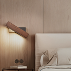 TwistLED Wall Lamp - 360° rotatable rectangular LED wall lamp made of wood