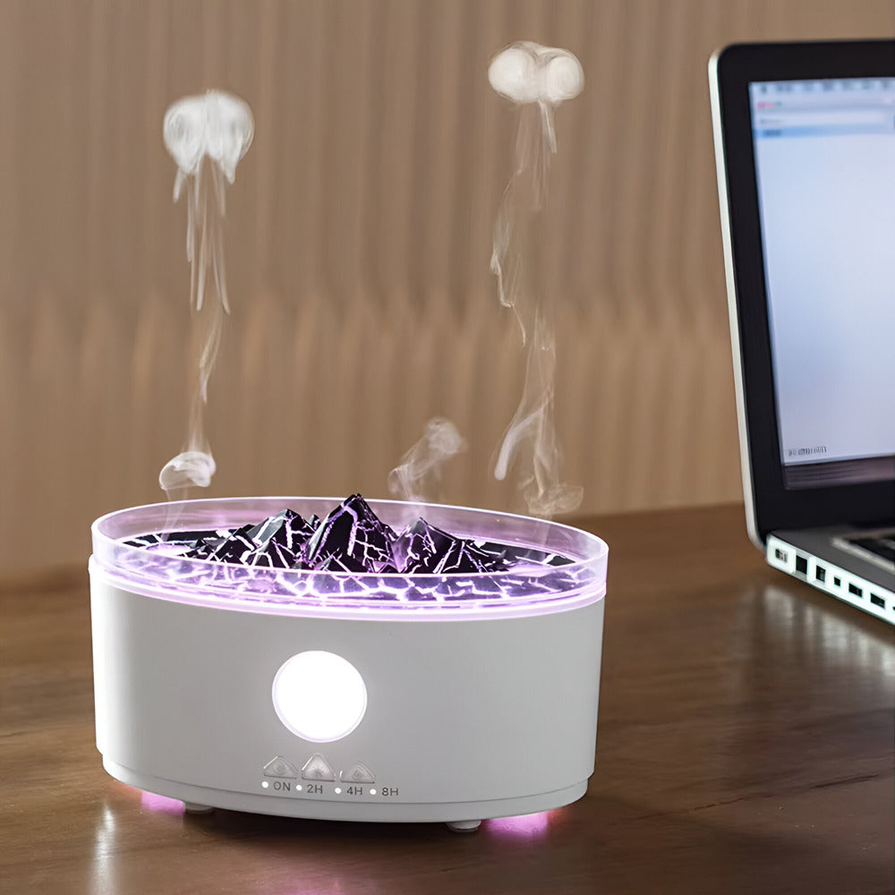 Aroma Diffuser with Volcano Flame Effect – Ultrasonic Room Fragrance Diffuser