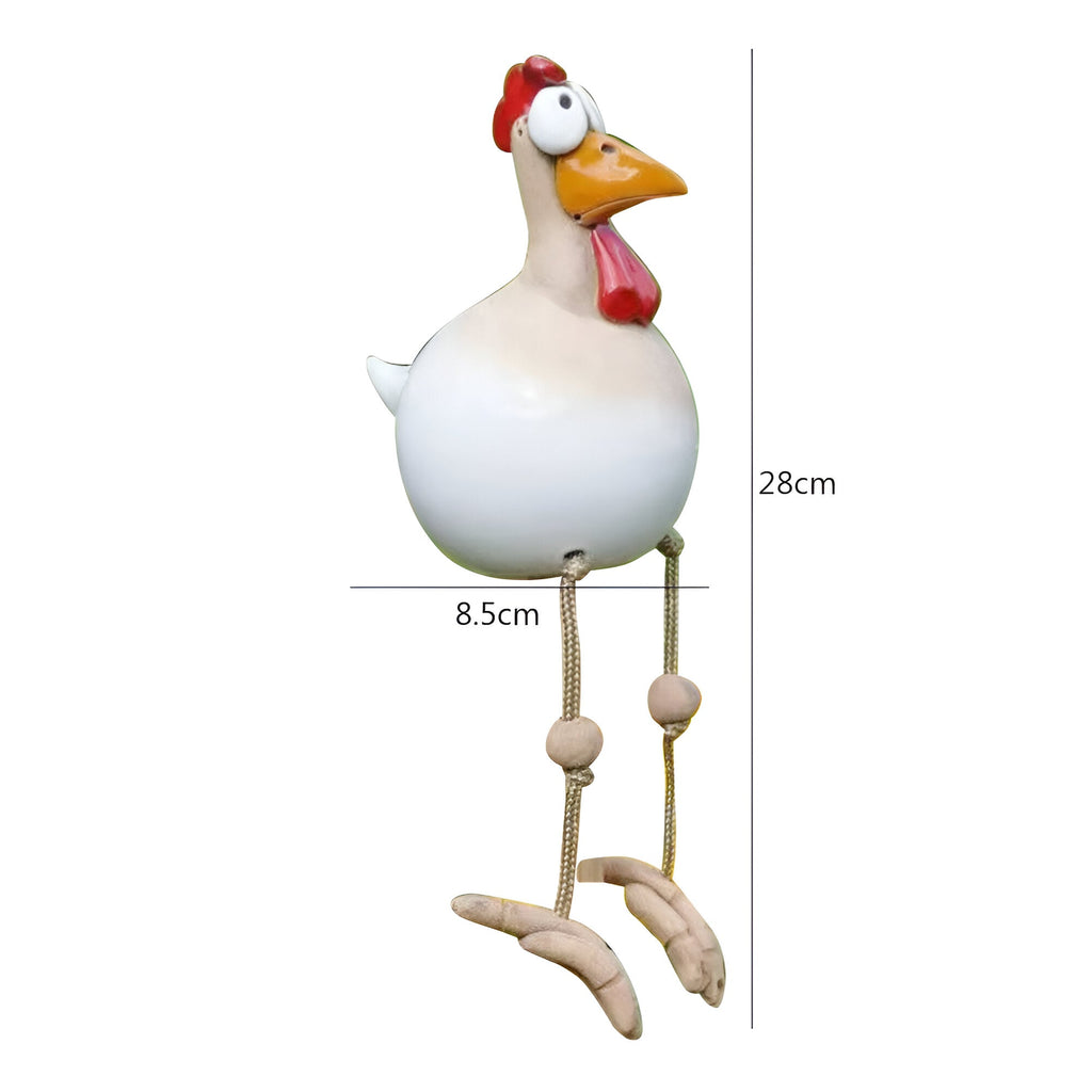Large Eyes Chicken Statue - Weatherproof Resin Craft - Rooster Garden Statue