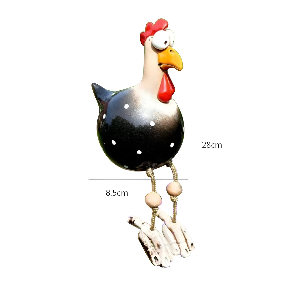 Large Eyes Chicken Statue - Weatherproof Resin Craft - Rooster Garden Statue