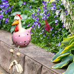 Haan Garden Statue with Big Eyes Made of Weatherproof Resin