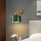 Adjustable LED Wall Lamp of Ribbed Glass in Scandinavian Design