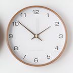 Elegant Wall Clock Made of Wood – Silent, Large (30 cm)