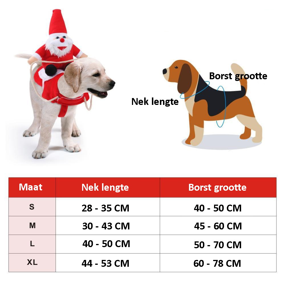 HollyPaws - cozy, adjustable Christmas outfit for dogs
