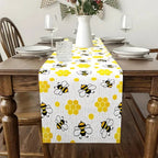 Honeycomb Buzz Linen Table Runner