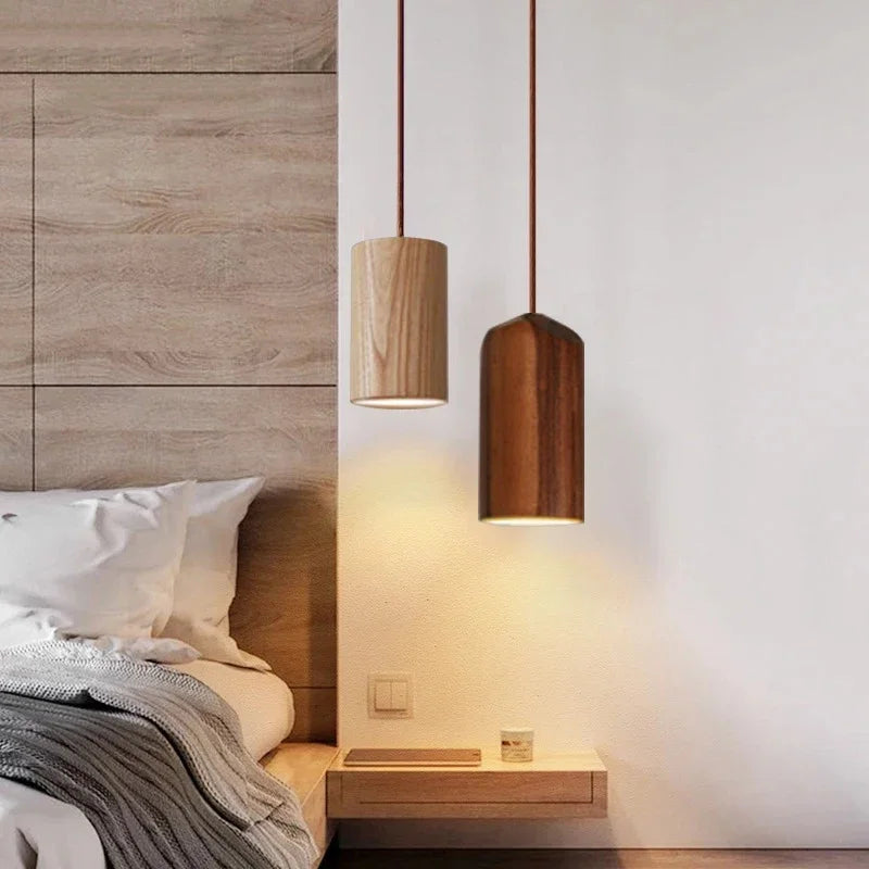 Scandinavian Modern LED Pendant Lamp of Wood
