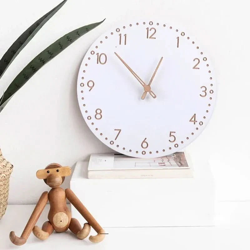Wooden Digital Clock with LED Time Display