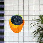 HueTime | Wall Clock Modern Neon Blue 25x35 cm Acrylic