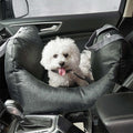 Dog seat bed with safety belt & non-slip base for car & home