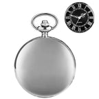 Silver Full Hunter Pocket Watch with Classical and Antique Look - Elaborately designed to be the perfect complement to your wardrobe