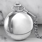 Silver Full Hunter Pocket Watch with Classical and Antique Look - Elaborately designed to be the perfect complement to your wardrobe
