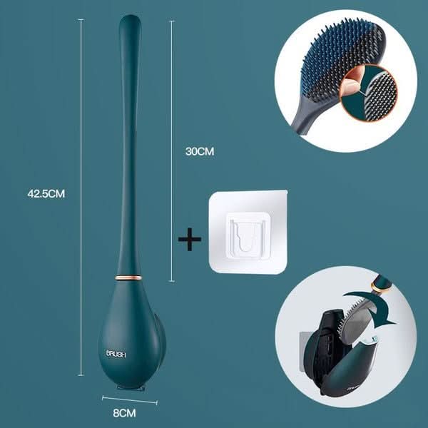 Hygienic Silicone Toilet Brush with Holder
