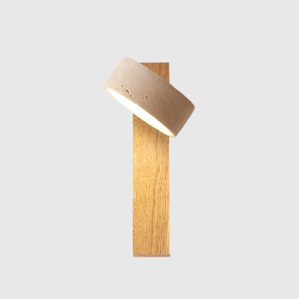 Ivory Toned Travertine Wall Lamp