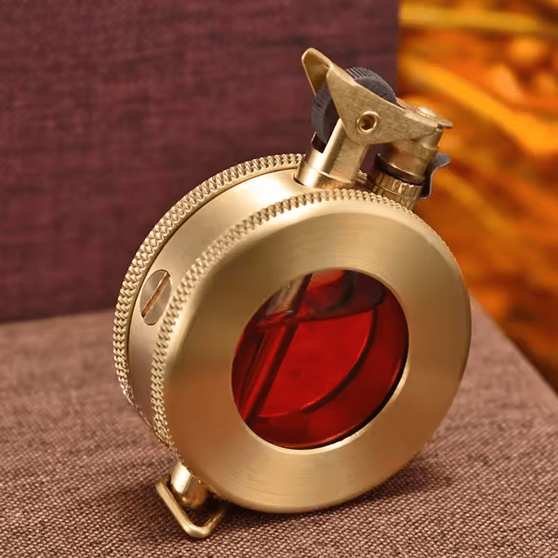 Retro storm lighter with sturdy metal housing