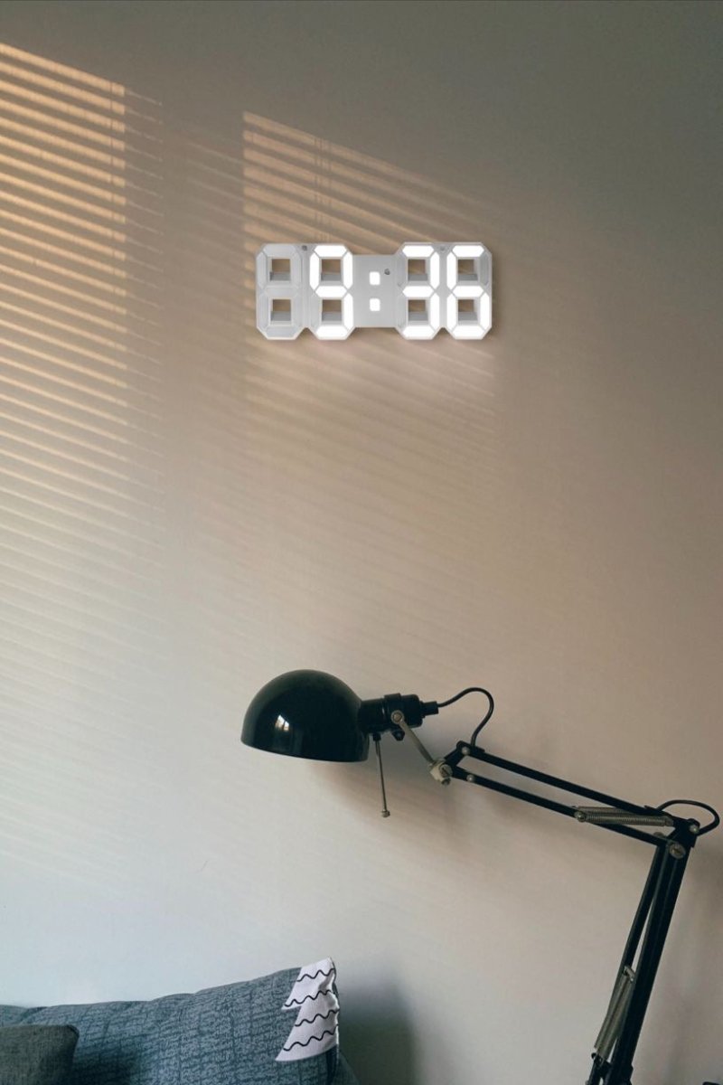 LumiSync 3D LED Wall Clock – Modern Digital Clock with Dimmer Lighting