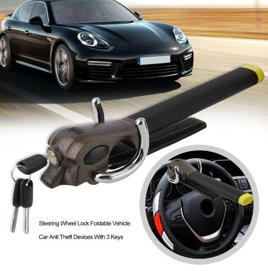 Foldable Steering Wheel Anti-theft Bar with Alarm Function – The Powerful Car Security Device