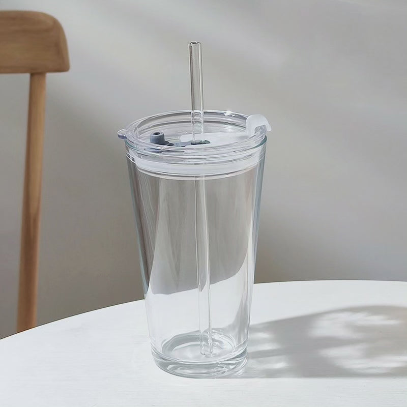 Round Transparent Borosilicate Drinking Tumbler