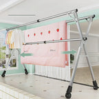 Stainless Steel Foldable Indoor/Balcony Clothes Rack Shelf