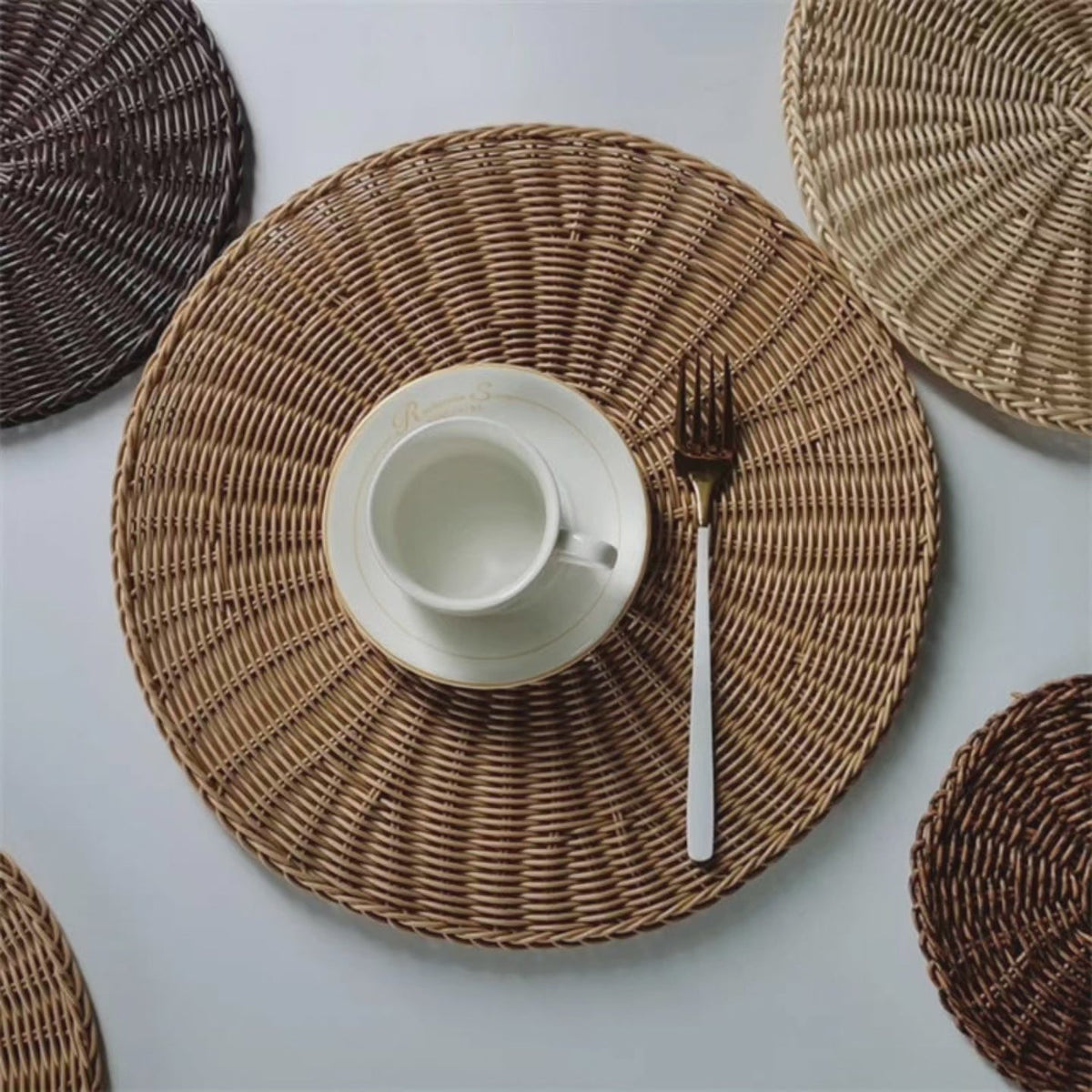 6-piece Set Thicker Rattan Table Set