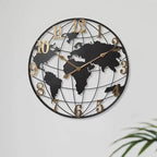 60cm Large World Map Wall Clock – Modern Decorative Timepiece for Living Room