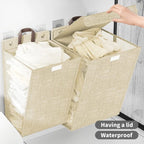 Wall-mounted folding laundry basket