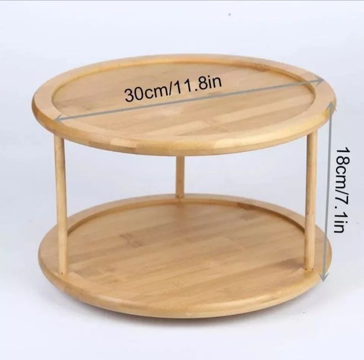 2Tier Rotating Bamboo Spice Rack