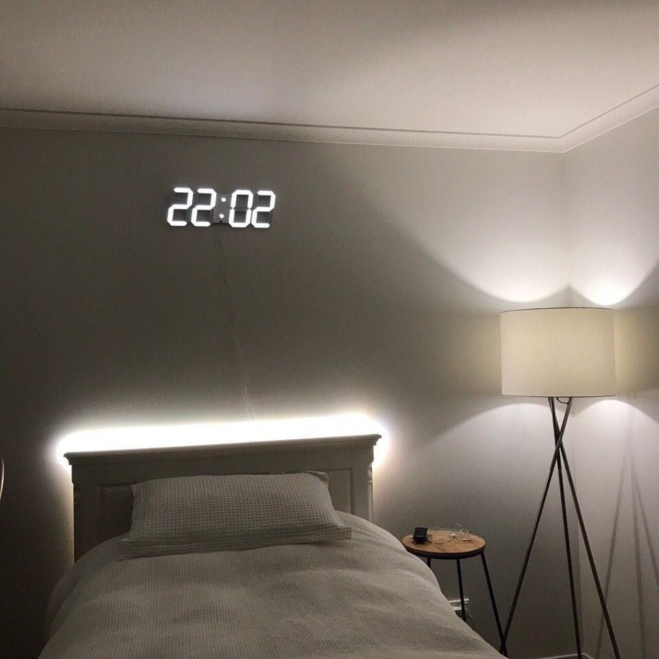 LumiSync 3D LED Wall Clock – Modern Digital Clock with Dimmer Lighting