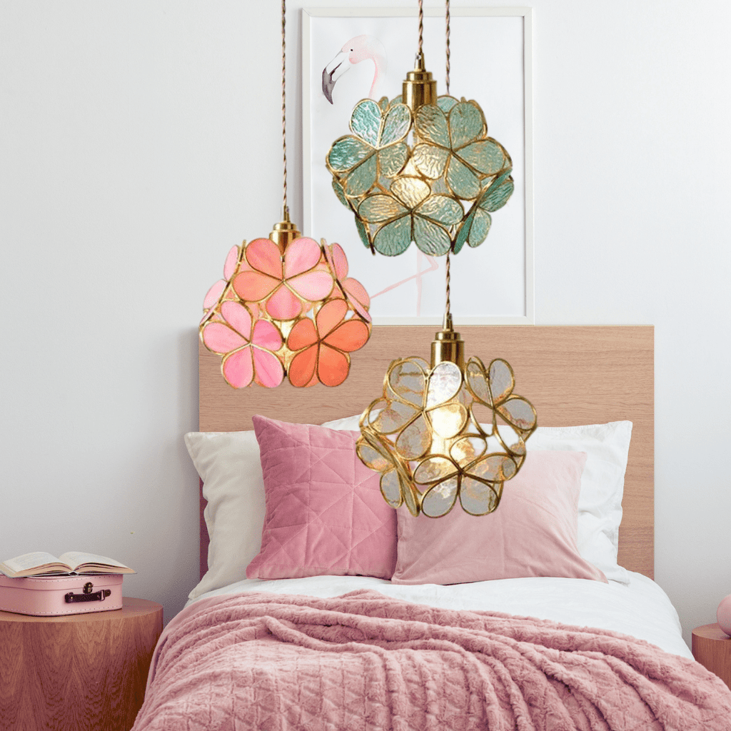 Modern Flower Shape Glass LED Pendant Lamp