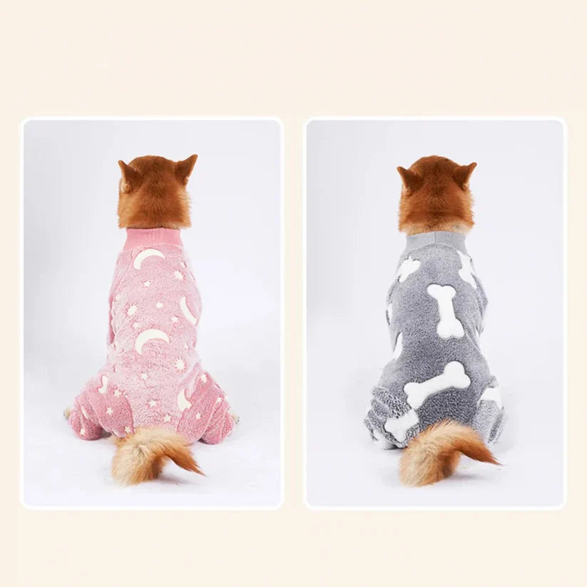 Warmer Hundepajamas for the winter fluffy and stretchable