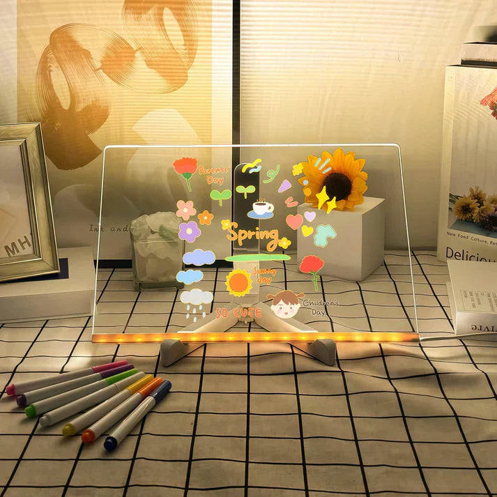 IllumiWrite LED Sign Board – Reusable Light Board for Creative Minds