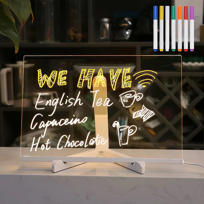 IllumiWrite LED Sign Board – Reusable Light Board for Creative Minds