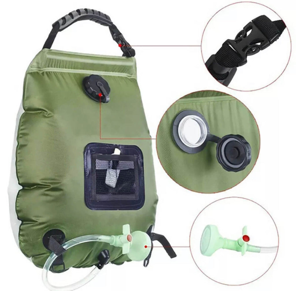 ZonFlow Foldable Outdoor Shower Bag – 20L Solar Heating