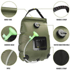 ZonFlow Foldable Outdoor Shower Bag – 20L Solar Heating