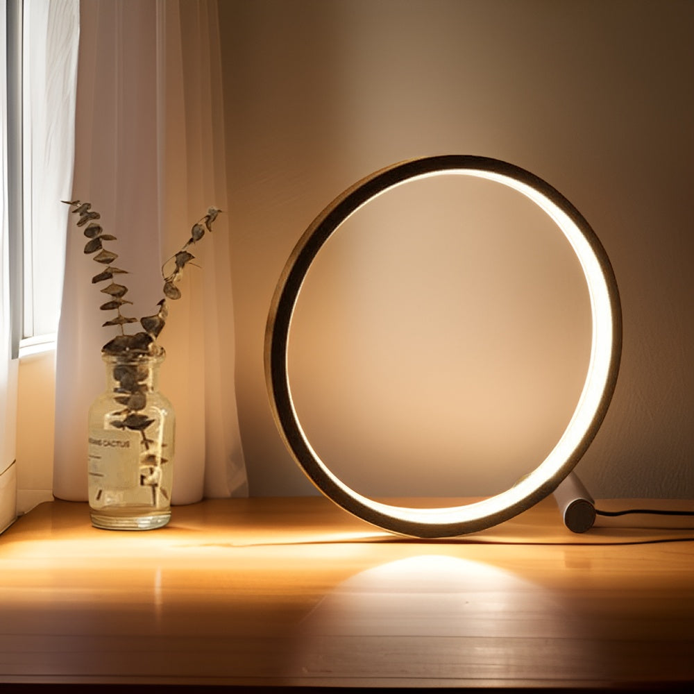 LED Minimalist Dimmable Round Table Lamp - RumiLight