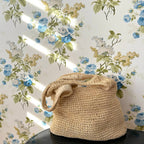 Women Straw Tote Bag Beige One Size Bohemian Beach Bag